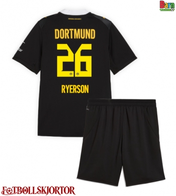 Borussia Dortmund Julian Ryerson #26 Borta Kläder Barn 2026-27 Kortärmad (+ Korta byxor)